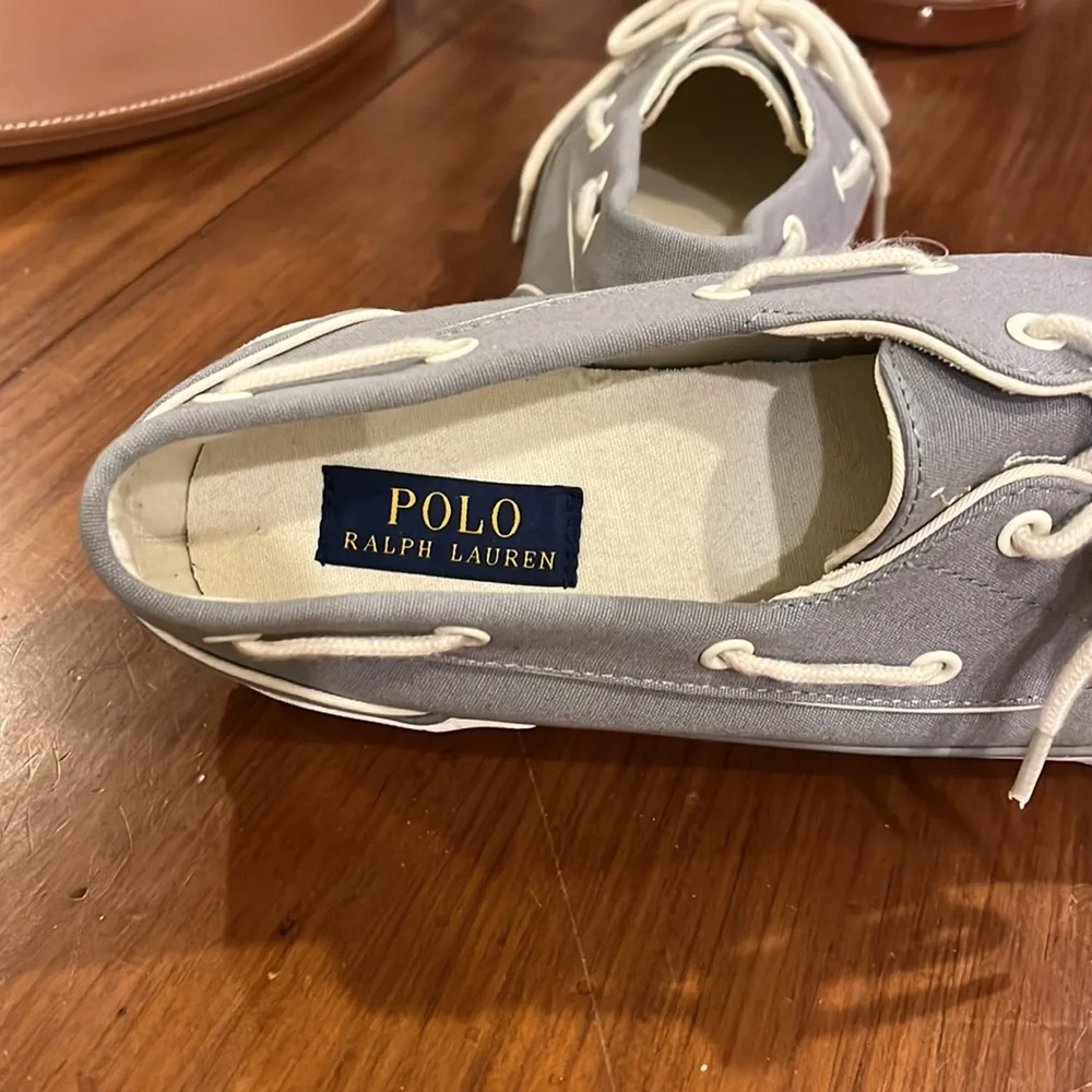 Polo Ralph Lauren Lander Boat Deck Shoes Sneakers new grey Mens size 11.5